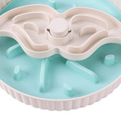 Pet Slow Feeder Bowl – Rotating Game Board with Lick Mat & Anti-Choke Design for Cats and Dogs