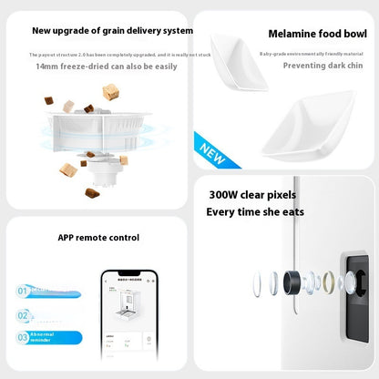 Wireless Smart Pet Feeder – Automatic Cat Food Dispenser with WiFi & Video Camera