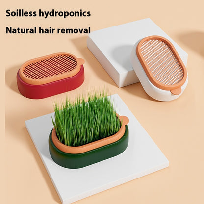 Cat Grass Basin – Lazy Soil-Free Hydroponic Wheat Seed Growing Kit for Cats