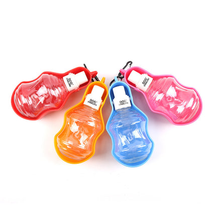 Travel Dog Water Bottle – Portable Hanging Pet Drinking Bottle with Metal Buckle, 5 Colors