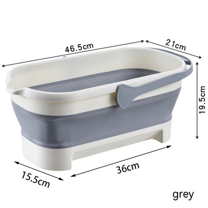 Collapsible Plastic Pet Bucket – Foldable Water & Bath Container for Dogs and Cats