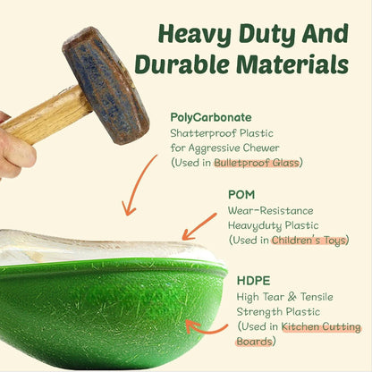 Anti-Tumble Avocado Pet Bowl – Non-Slip Cat & Dog Feeding Bowl, Green Plastic