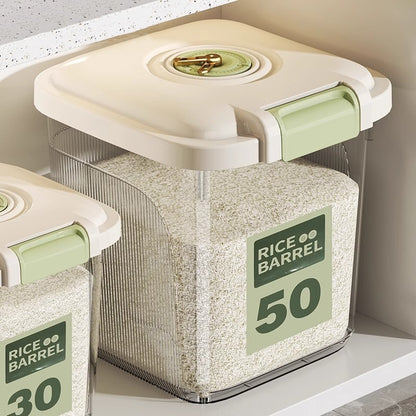 Airtight Pet Food Storage Bin – Insect-Proof & Moisture-Proof Plastic Container with Measuring Cup