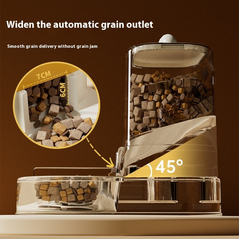 Cat Water Fountain & Automatic Feeder – 2-in-1 3700ML Large Capacity Pet Bowl