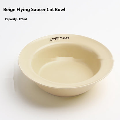 Ceramic Cat Bowl with Height-Adjustable Square Rack – Elevated Feeding Dish, UFO & Square Styles