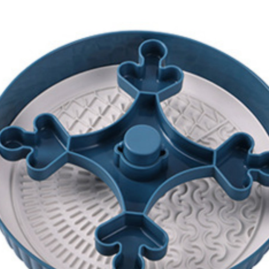 Pet Slow Feeder Bowl – Rotating Game Board with Lick Mat & Anti-Choke Design for Cats and Dogs