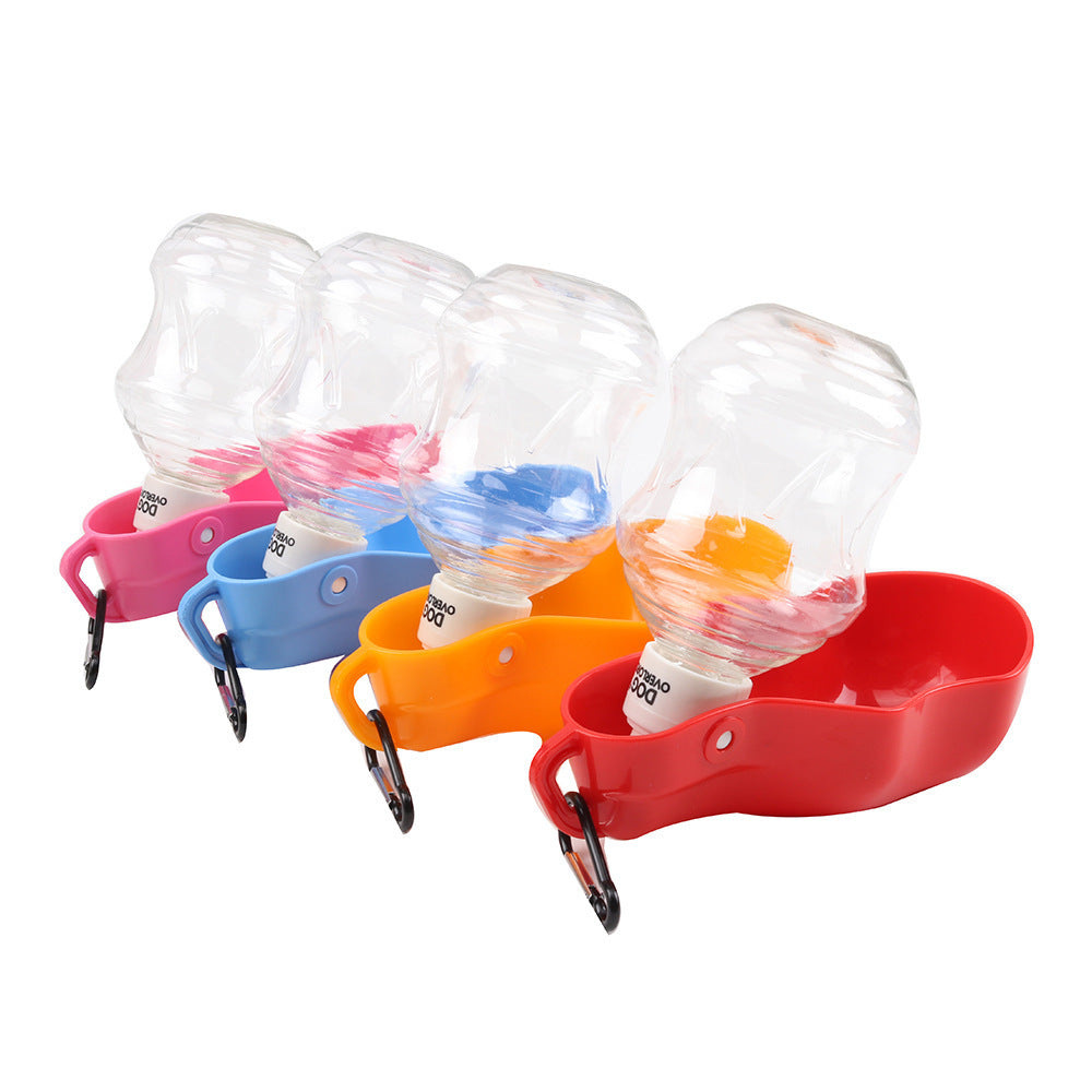 Travel Dog Water Bottle – Portable Hanging Pet Drinking Bottle with Metal Buckle, 5 Colors