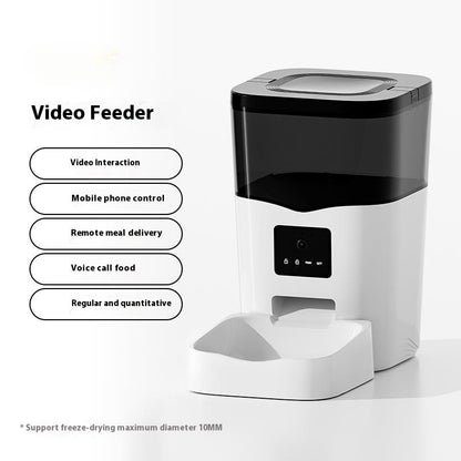 Smart Automatic Cat Feeder – Video Interactive Food Dispenser with Timer & 4L Capacity