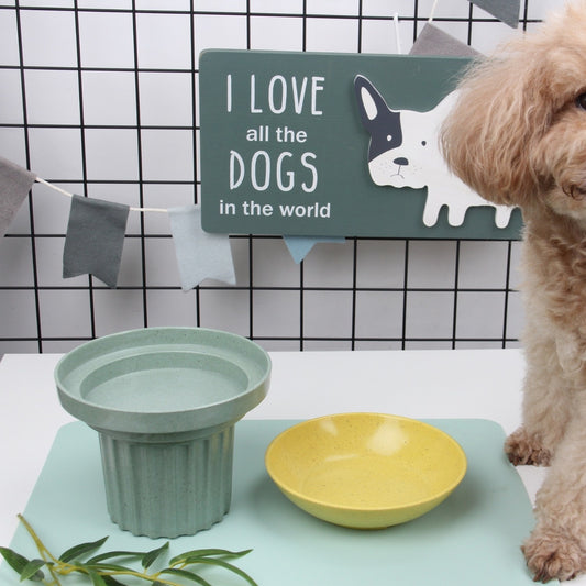 Bamboo Fiber Pet Bowl – Eco-Friendly 3-in-1 Cat & Dog Feeding Bowl, 16cm