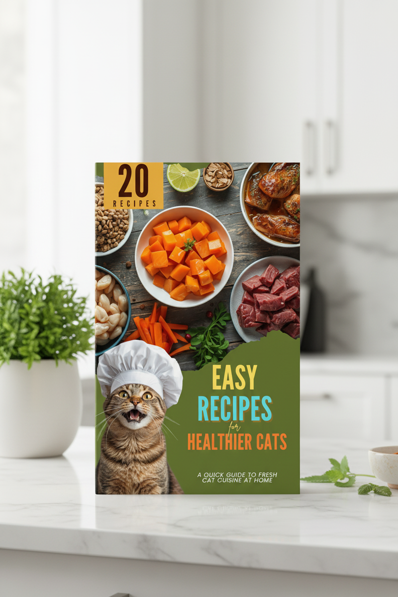 EASY RECIPES for Healthier Cats: A Quick Guide to Fresh Cat Cuisine at Home (Digital Cookbook PDF)