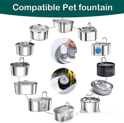 Pet Water Fountain Filter – Non-Woven Fabric & Charcoal Replacement for Stainless Steel Dispensers