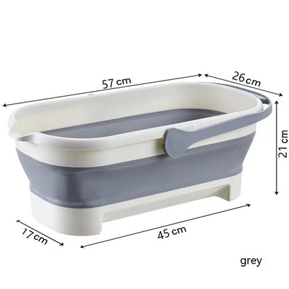 Collapsible Plastic Pet Bucket – Foldable Water & Bath Container for Dogs and Cats