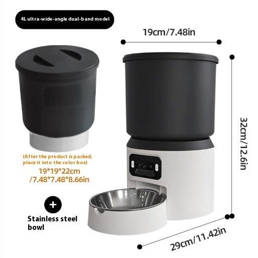 4L Smart Automatic Pet Feeder – WiFi Remote Monitoring & Video Camera Food Dispenser for Cats & Dogs