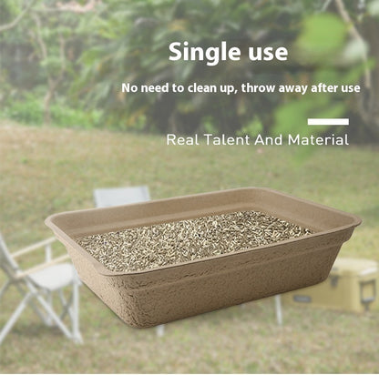 Disposable Cat Litter Box – Waterproof, Eco-Friendly & Biodegradable Portable Tray