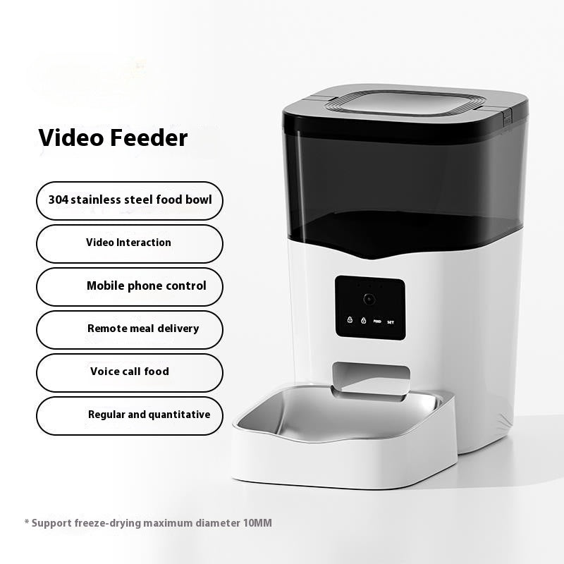 Smart Automatic Cat Feeder – Video Interactive Food Dispenser with Timer & 4L Capacity