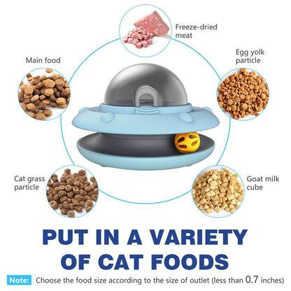 UFO Cat Slow Feeder Bowl – 2-in-1 Interactive Puzzle Educational Toy for Cats & Dogs