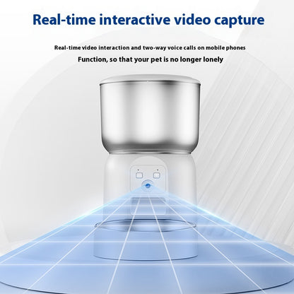 Smart Automatic Pet Feeder – Video Monitoring, Moisture-Proof Food Dispenser with Timer for Cats & Dogs