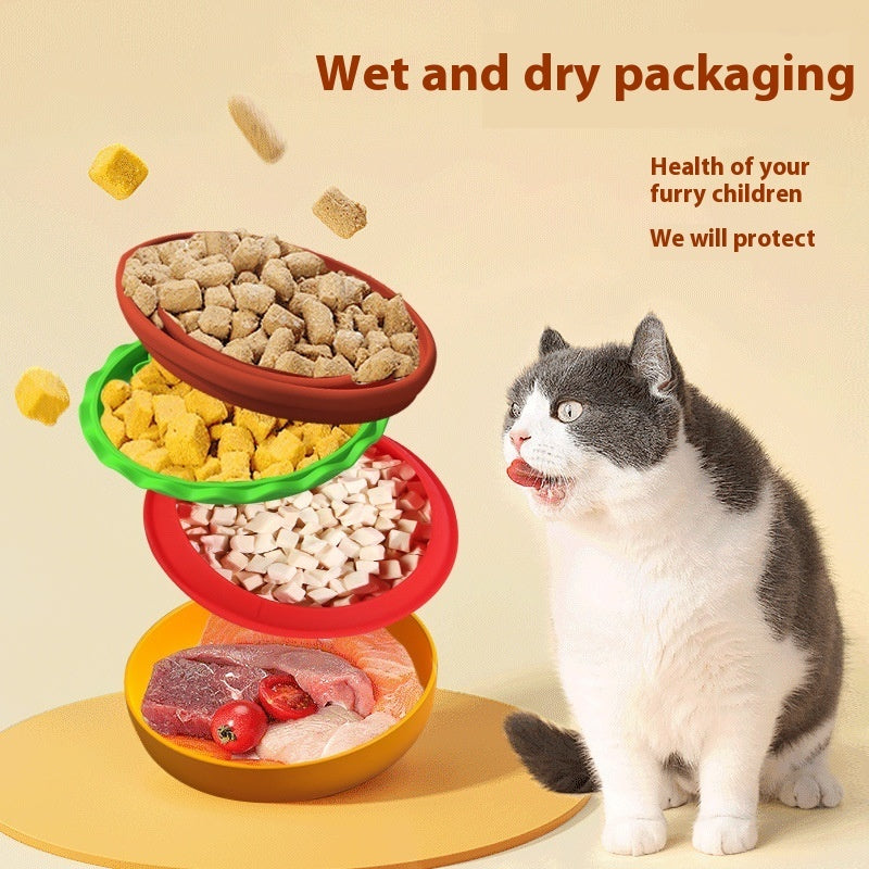 Hamburger Style 5-in-1 Dog Bowl – Anti-Choke Non-Slip Silicone Slow Feeder, Multi-Color