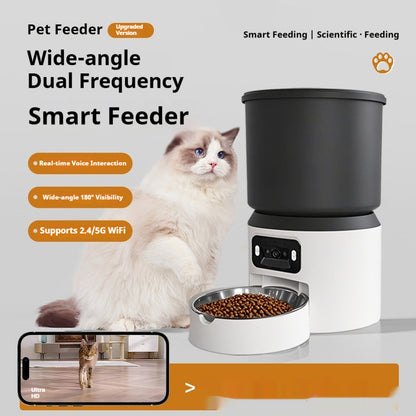4L Smart Automatic Pet Feeder – WiFi Remote Monitoring & Video Camera Food Dispenser for Cats & Dogs