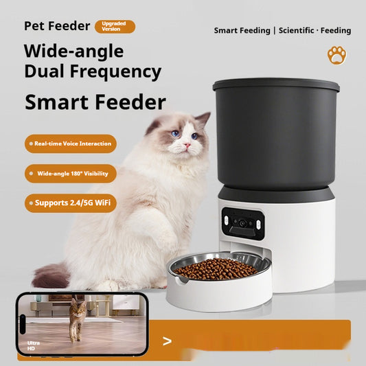 4L Smart Automatic Pet Feeder – WiFi Remote Monitoring & Video Camera Food Dispenser for Cats & Dogs