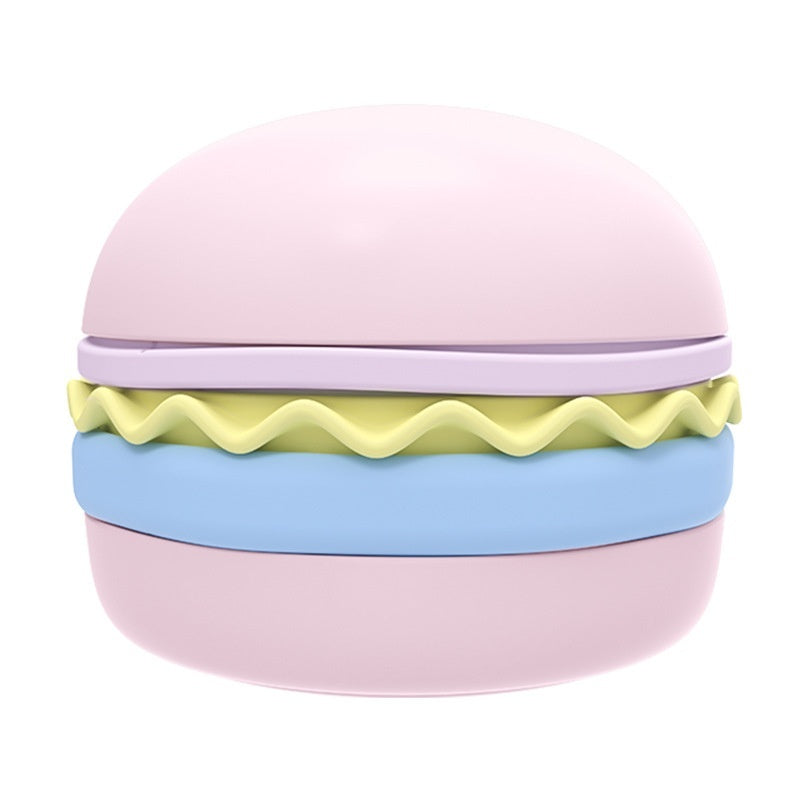 Hamburger Style 5-in-1 Dog Bowl – Anti-Choke Non-Slip Silicone Slow Feeder, Multi-Color