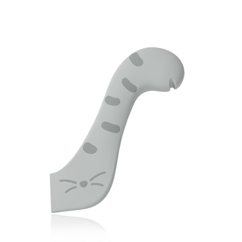 Cat Jar Spoon & Can Opener – Multifunctional Wet Food Feeding Tool, ABS Silicone, Pink/Gray/Yellow