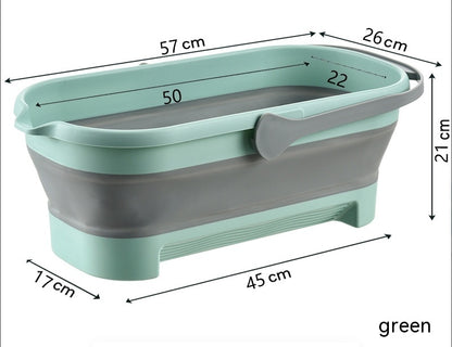 Collapsible Plastic Pet Bucket – Foldable Water & Bath Container for Dogs and Cats