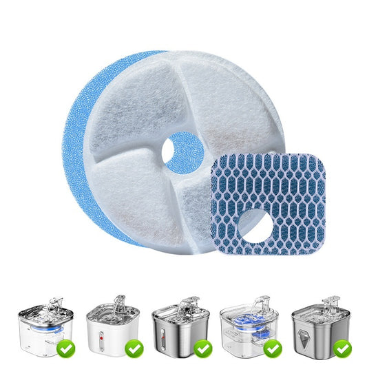 Pet Water Fountain Filter Element – Activated Carbon & Cotton Replacement for Multiple Dispensers