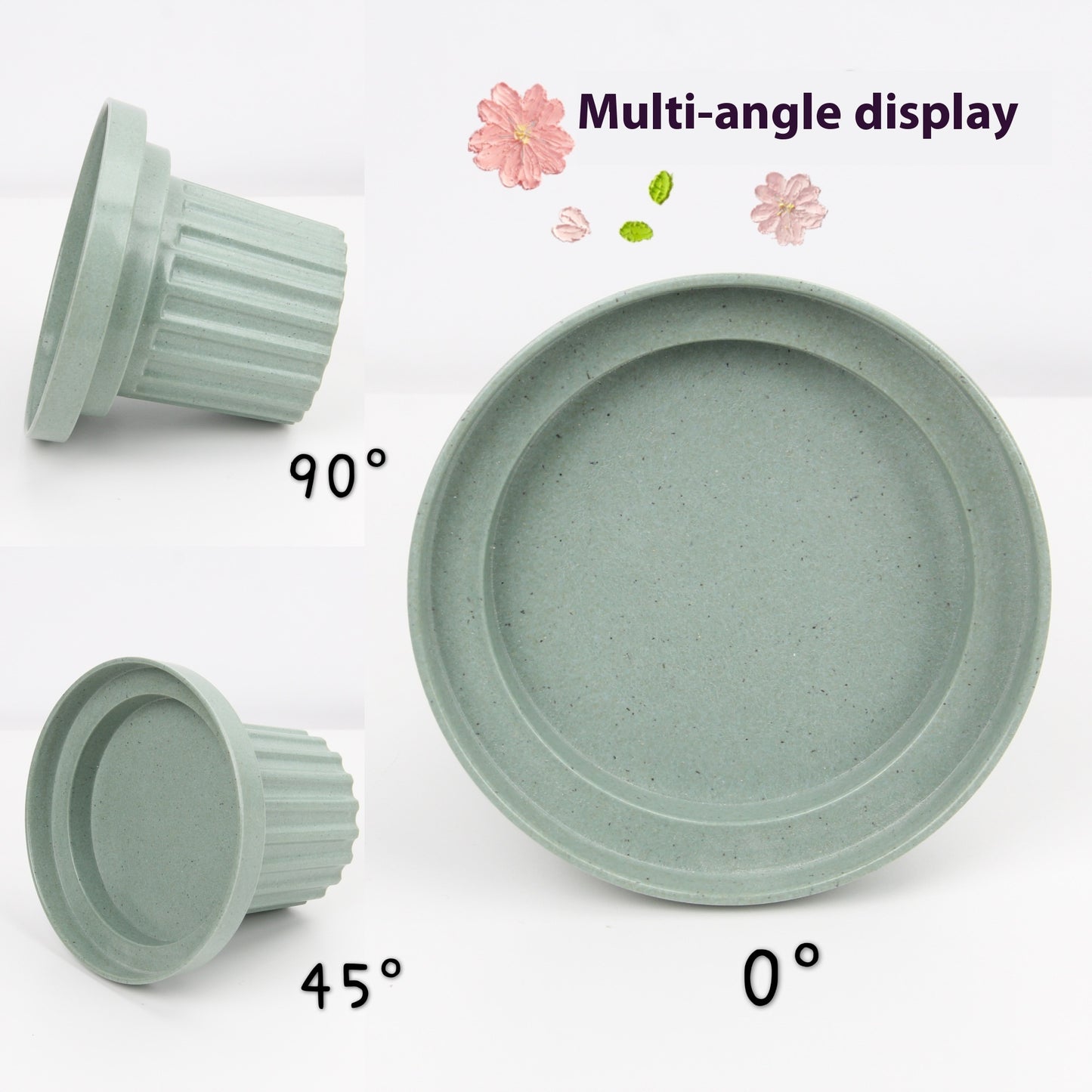 Bamboo Fiber Pet Bowl – Eco-Friendly 3-in-1 Cat & Dog Feeding Bowl, 16cm