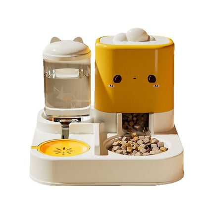 Cat Water Fountain & Automatic Feeder – 2-in-1 3700ML Large Capacity Pet Bowl