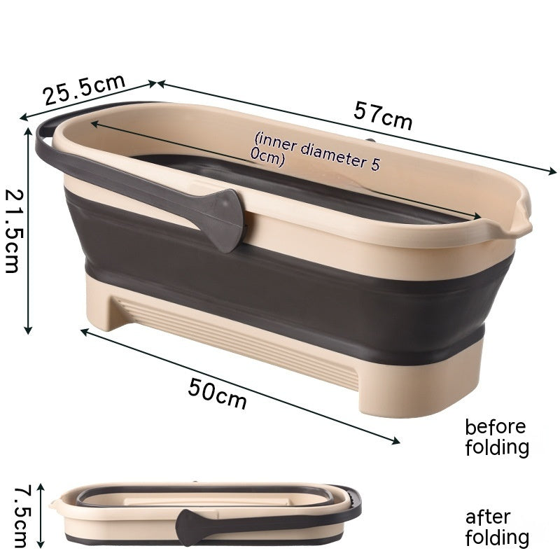 Collapsible Plastic Pet Bucket – Foldable Water & Bath Container for Dogs and Cats
