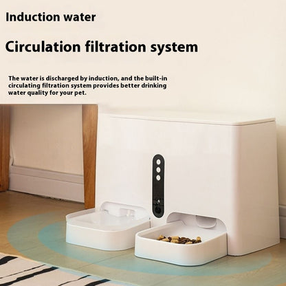 Pet Intelligent Feeder & Water Dispenser – All-in-One Automatic Feeding Machine for Cats & Dogs