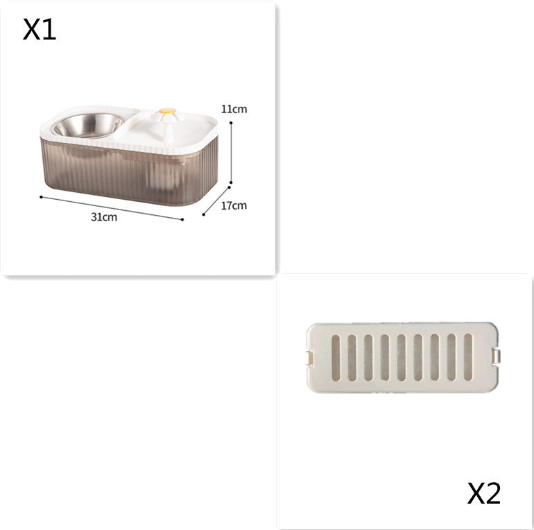 Automatic Pet Feeder with Water Fountain – Large Capacity Cat & Dog Feeder