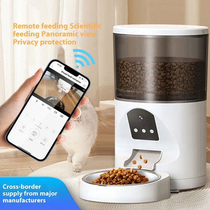 Smart Visual Pet Feeder – 2K HD Camera Remote Control Food Dispenser for Cats & Dogs, 4L/6L