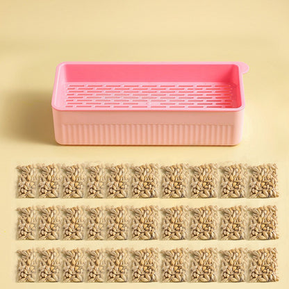 Hydroponic Cat Grass Box – Soilless Wheat Seed Growing Kit for Cats, Pink/Blue-Green/Yellow-Green