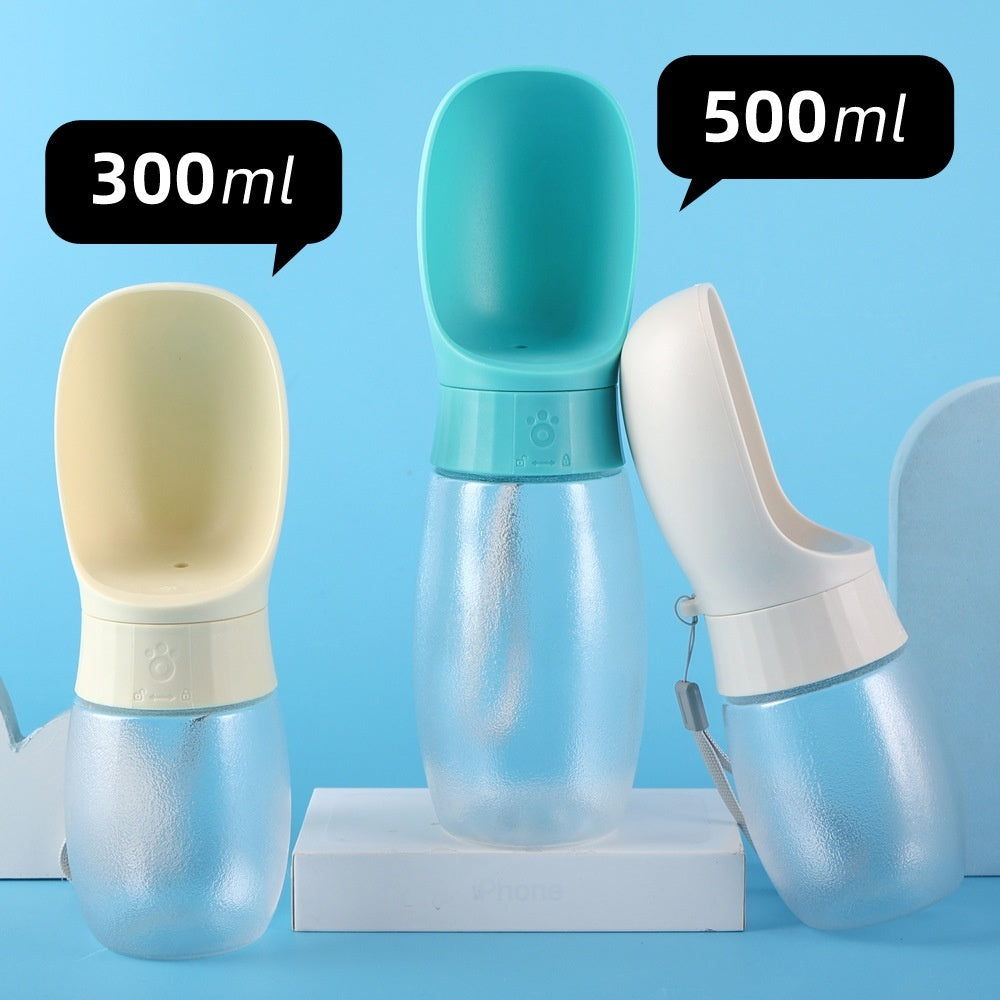 Portable Pet Water Bottle – Outdoor Travel Cup Dispenser for Dogs & Cats, 300ml/500ml