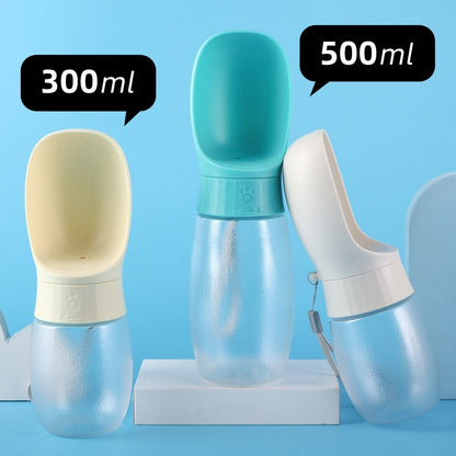 Portable Pet Water Bottle – Outdoor Travel Cup Dispenser for Dogs & Cats, 300ml/500ml