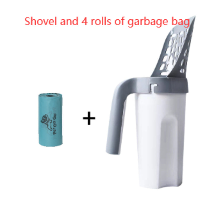 Large Capacity Cat Litter Scoop with Waste Bag Holder – Portable, Removable & Washable