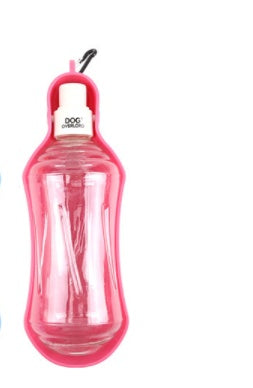 Travel Dog Water Bottle – Portable Hanging Pet Drinking Bottle with Metal Buckle, 5 Colors