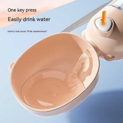 Portable Dog Water Bottle & Food Container – Outdoor Travel Pet Feeder Bowl