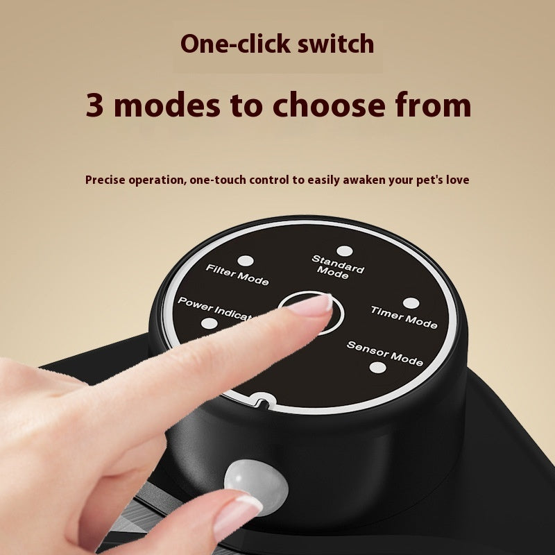 Stainless Steel Pet Water Fountain – Wireless Automatic Induction Dispenser with USB Charging