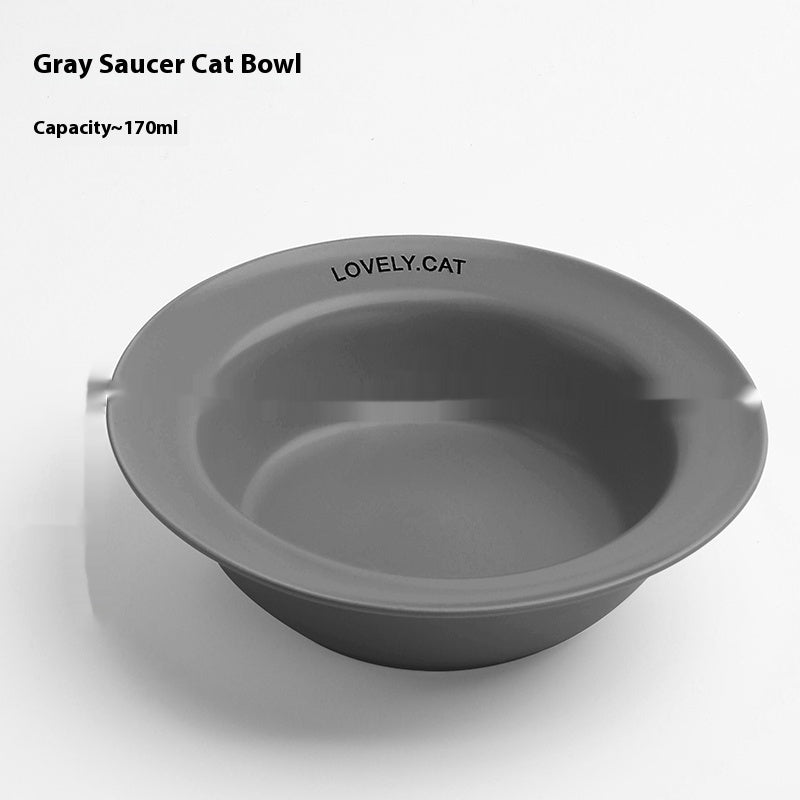 Ceramic Cat Bowl with Height-Adjustable Square Rack – Elevated Feeding Dish, UFO & Square Styles