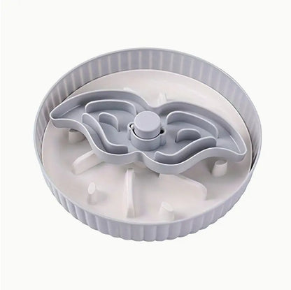 Pet Slow Feeder Bowl – Rotating Game Board with Lick Mat & Anti-Choke Design for Cats and Dogs