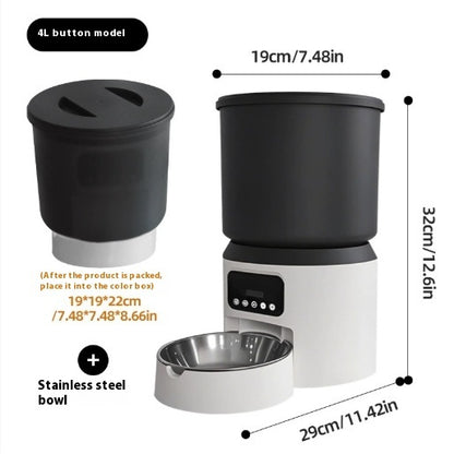 4L Smart Automatic Pet Feeder – WiFi Remote Monitoring & Video Camera Food Dispenser for Cats & Dogs