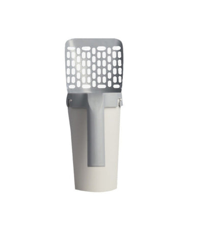 Large Capacity Cat Litter Scoop with Waste Bag Holder – Portable, Removable & Washable