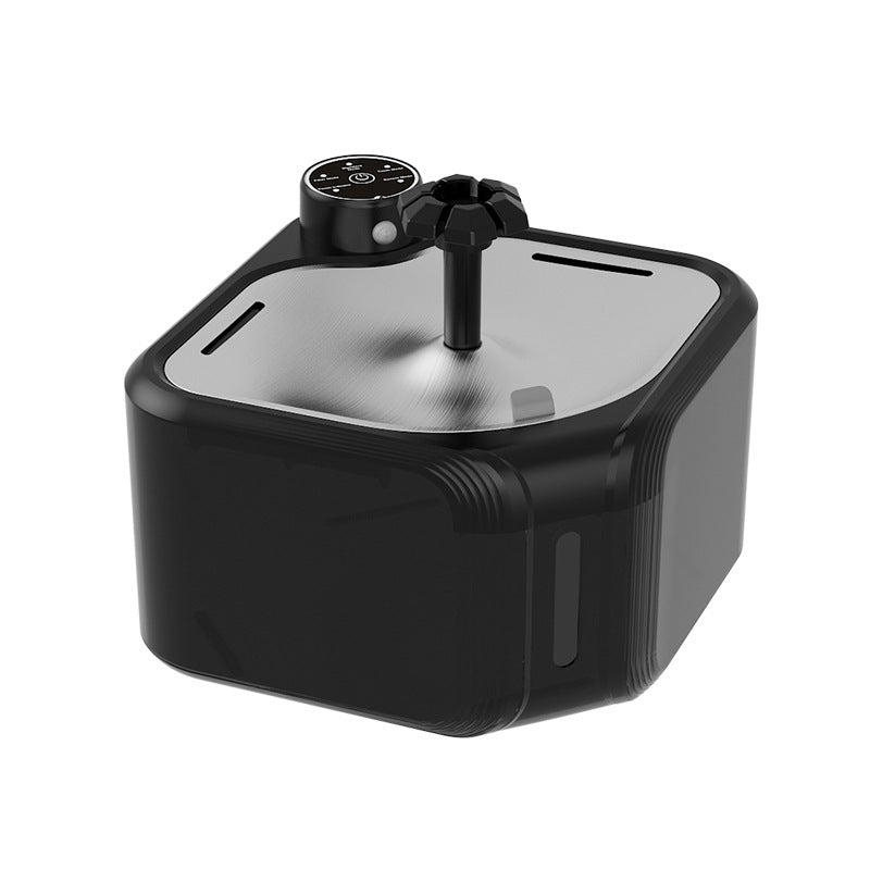 Stainless Steel Pet Water Fountain – Wireless Automatic Induction Dispenser with USB Charging